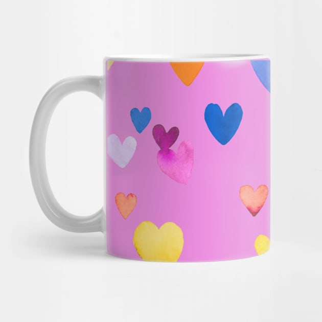 Valentines Multicolored Love Hearts by ninoladesign